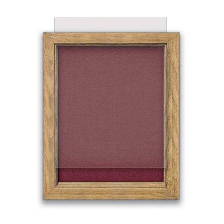 United Visual Products Indoor Enclosed Combo Board, 72"x36", Gold Frame/White Porc & Burgundy UVCB7236G-WHTPORC-DBURGU